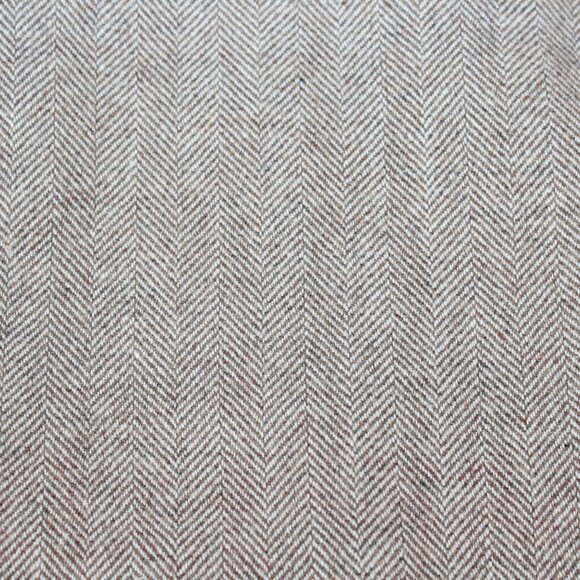 Sports Coat Mens 46L Wool Blend Elbow Patches Herringbone Lt Brown Single Vent - Picture 14 of 16